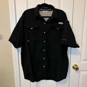Columbia PFG Bahama Shirt XL Black Omni-Shade Fishing